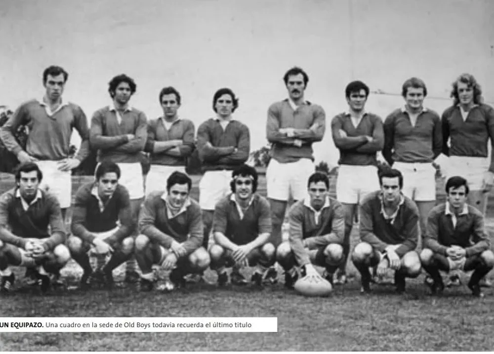 UN EQUIPAZO. Una cuadro en la sede de Old Boys todavía recuerda el último titulo