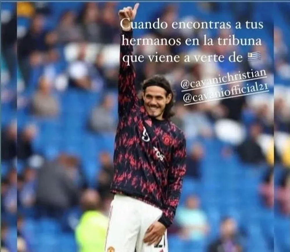 El saludo de Cavani a sus hermanos