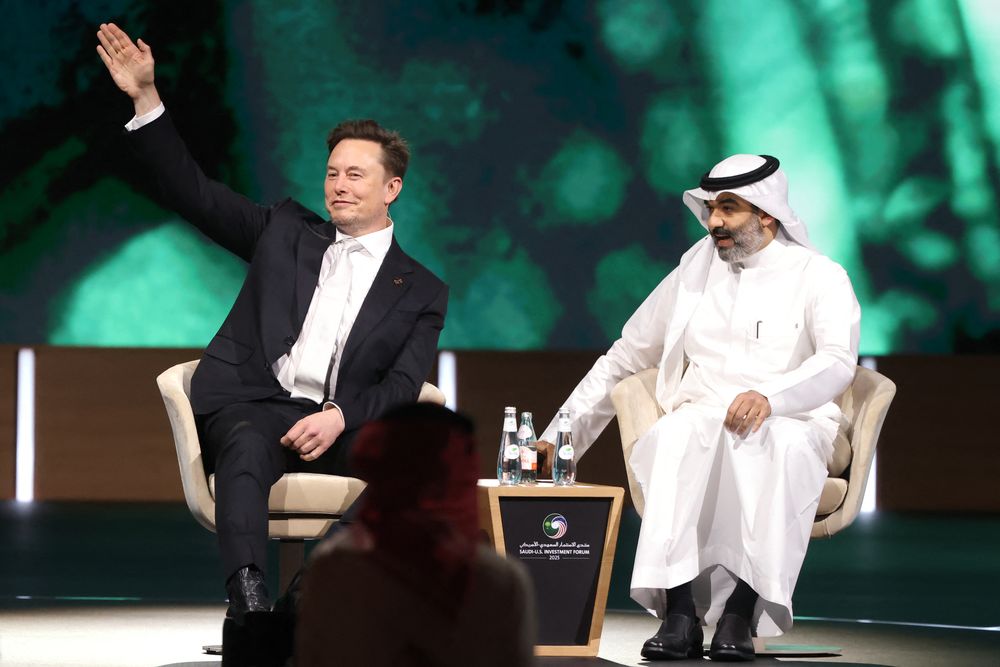 Elon Musk en Arabia Saudita. 