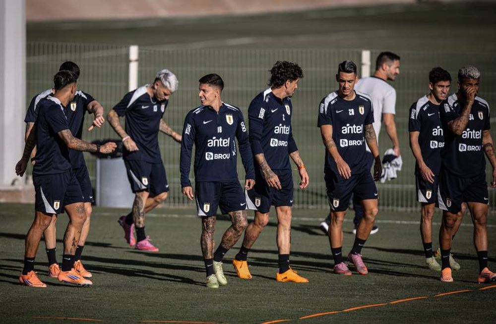 Jugadores de la selección uruguaya en Torreón, México