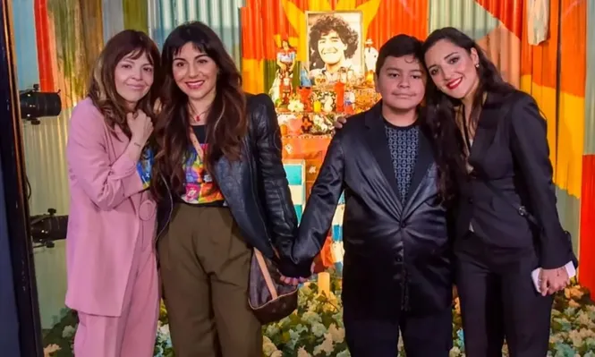 Los hijos de Diego Armando Maradona en la presentación del M10 memorial