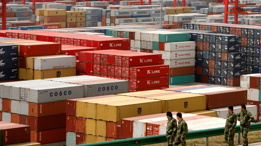 Contenedores en un puerto chino&nbsp;