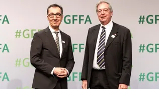 El ministro de Agricultura de Alemania, Cem Özdemir, junto a Fernando Mattos.