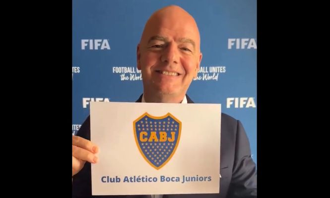 Gianni Infantino felicitó a Boca Juniors
