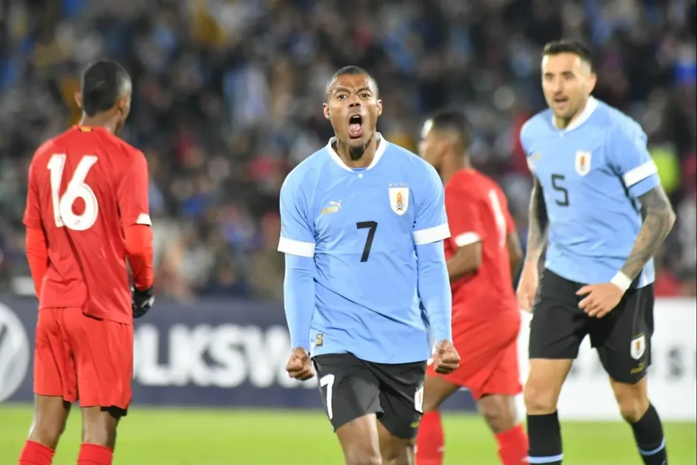 Nicolás De la Cruz anotó su primer gol con la selección uruguaya