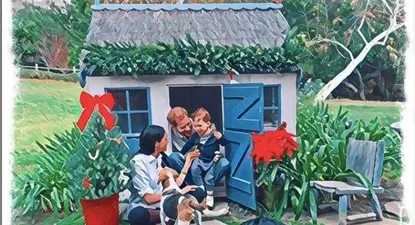 archie, meghan y harry en su primera postal de navidad lejos de la corona britanica