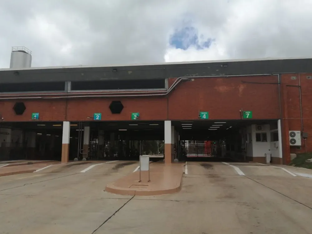 La planta de Villa Rodríguez, este lunes durante el paro de trabajadores.