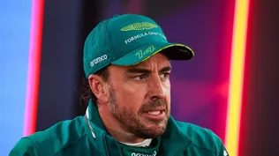 Fernando Alonso tras la qualy en Baku.