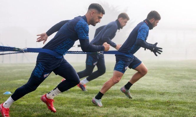 Nacional en la pretemporada para el Clausura 2025: Emiliano Ancheta, Nicolás Lodeiro y Sebastián Coates