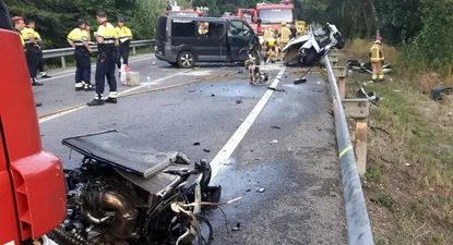 Accidente mortal en una carretera