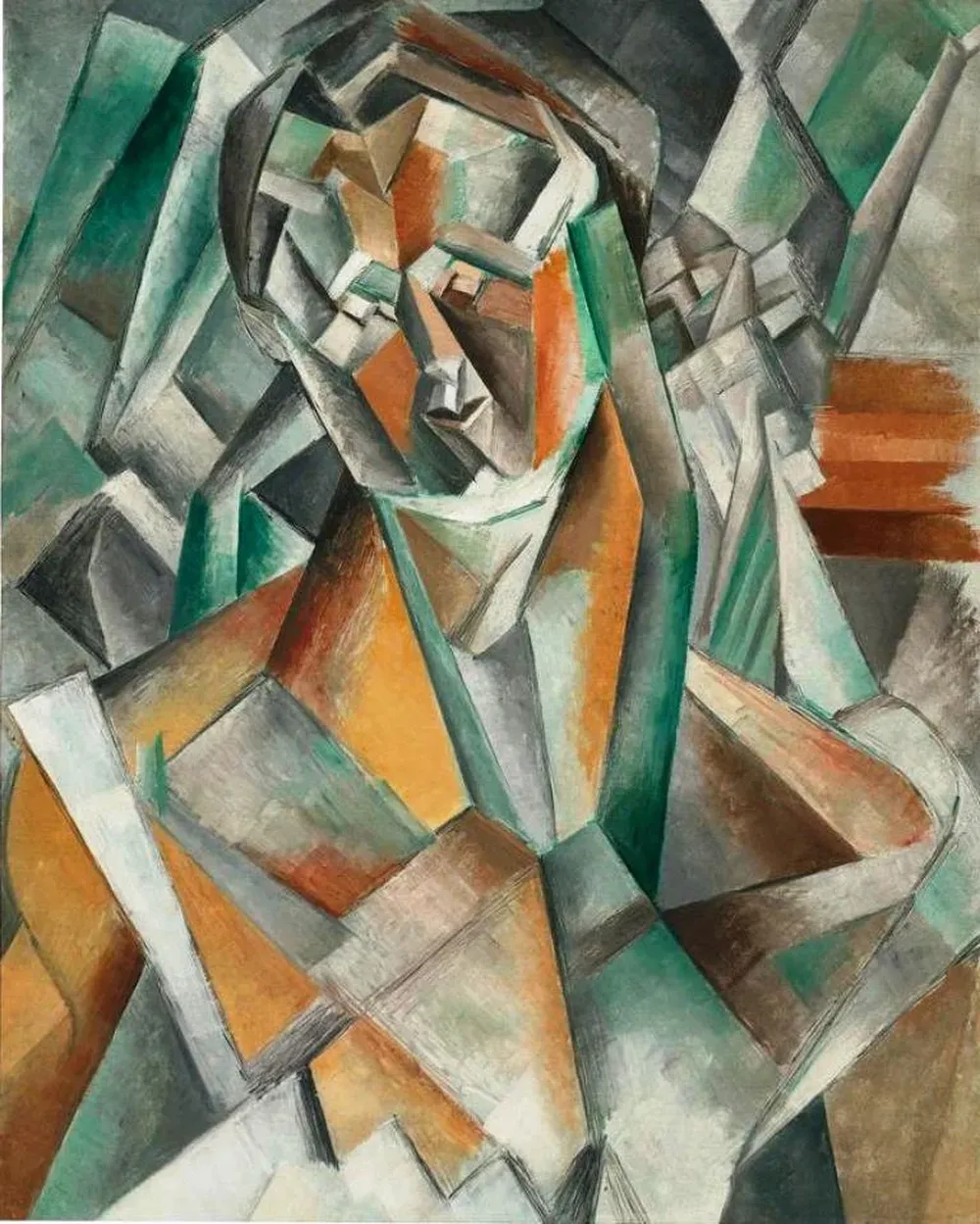 Femme Assise, una obra de 81 por 65 cm. pintada por el español Pablo Picasso