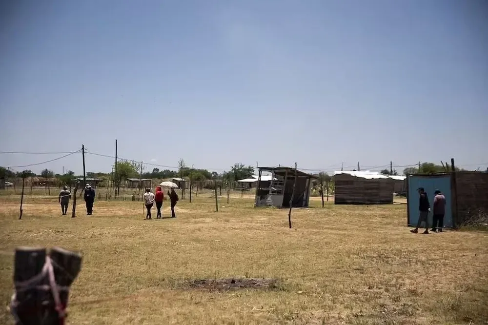 Los terrenos ocupados, escena de la tragedia