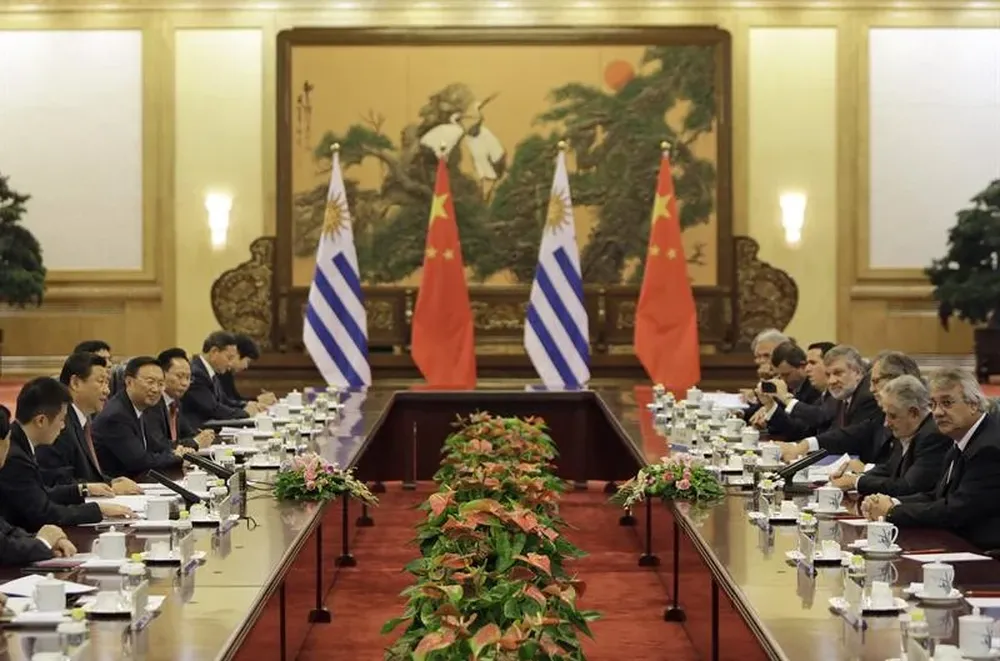 La comitiva urguaya en China