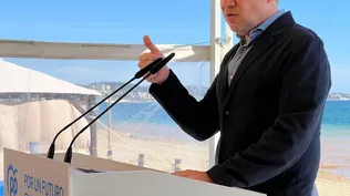 El vicesecretario de Coordinación Autonómica y Local y Análisis Electoral del PP, Elías Bendodo, en un acto en Mijas.