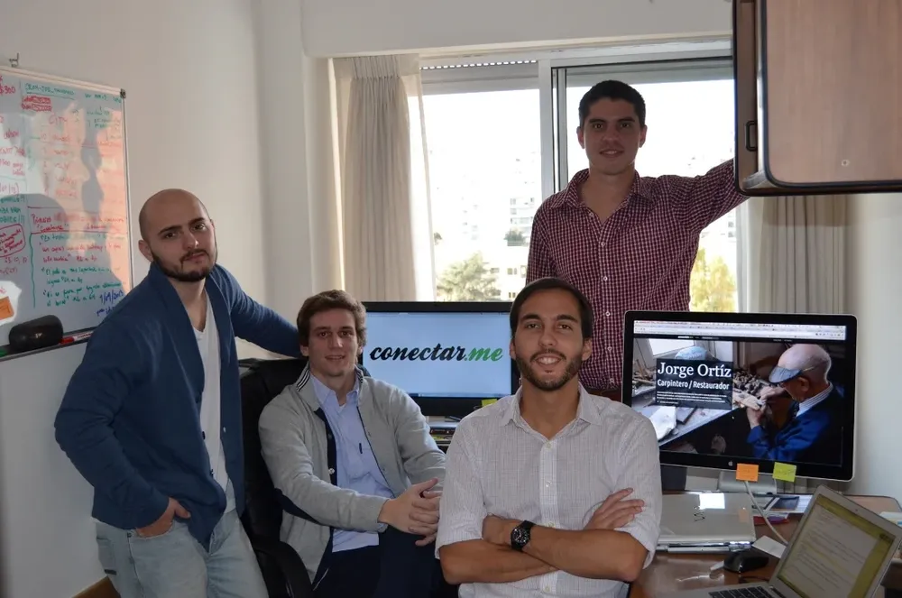 Los socios Augusto Schiavi, Gastón Menéndez, Marcus Lundstedt y Alejandro Brubacher