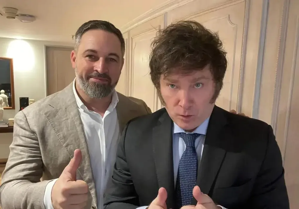 Santiago Abascal y Javier Milei, reunidos en Buenos Aires.