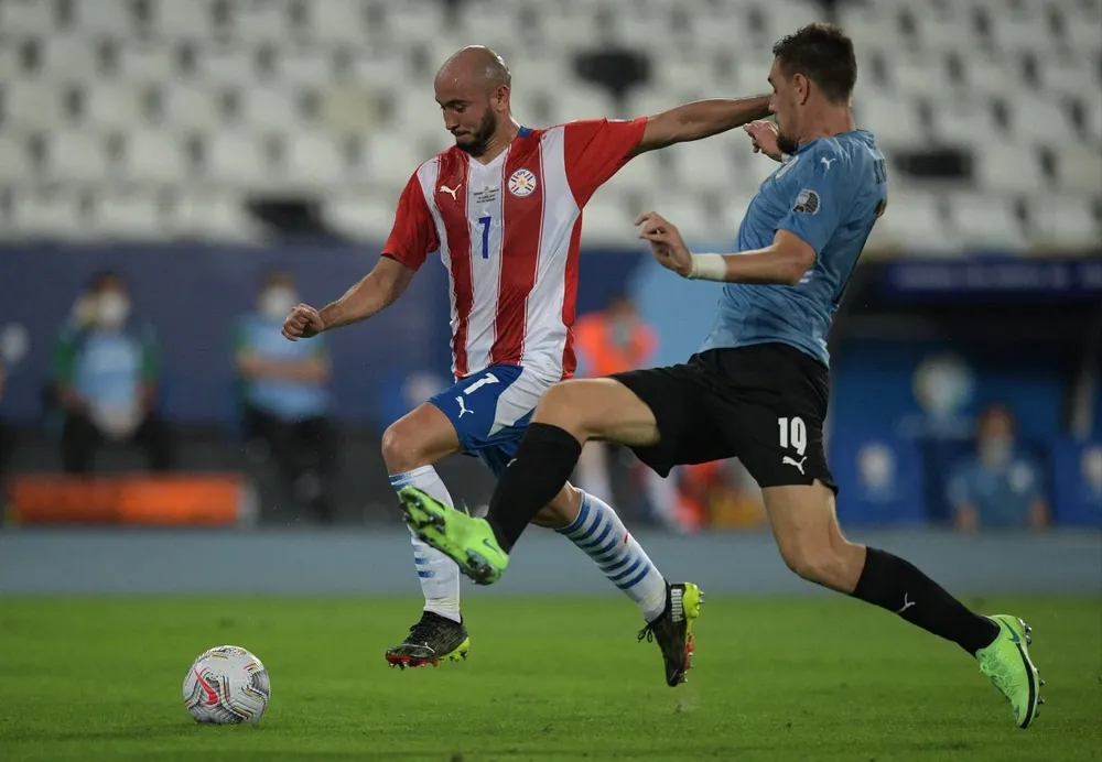 Coates en su debut en la actual Copa América, contra Paraguay
