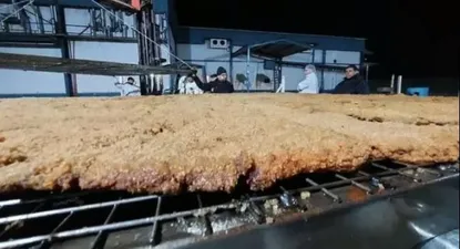 en argentina hicieron la milanesa mas grande del mundo para festejar su dia: mira las fotos
