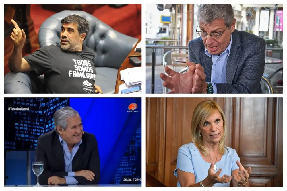 Oscar Andrade, Washington Abdala, Conrado Hughes y Beatriz Argimón, cuatro cruces de la política y la televisión