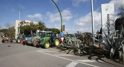 Protestas de agricultores en Mercabarna