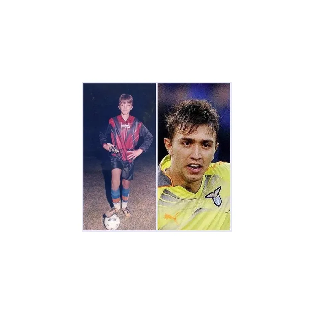 Muslera en su etapa de delantero