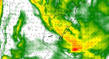 un frente calido afecta a uruguay con lluvias, tormentas y riesgo de granizo aislado, segun metsul