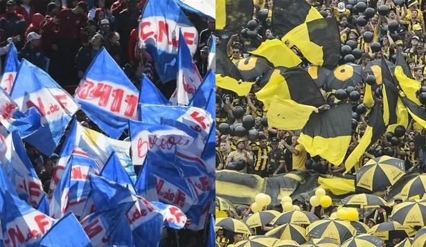Hinchadas de Nacional y Peñarol