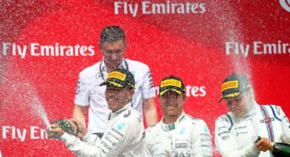 Hamilton, Rosberg y Bottas en el podio canadiense.