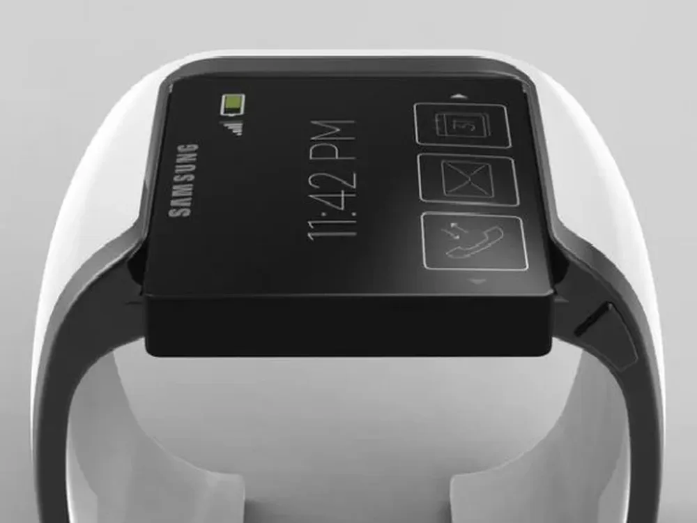 Representación de un posible aspecto del reloj Samsung, según el diseñador Johan Loekito
