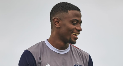 Luis Angulo en un entrenamiento de Talleres de Córdoba