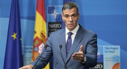 Pedro Sánchez en la cumbre de la OTAN de La Haya. EFE