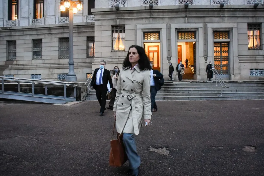 Arbeleche a la salida de la comparecencia este lunes ante la comisión de Hacienda integrada con Presupuesto