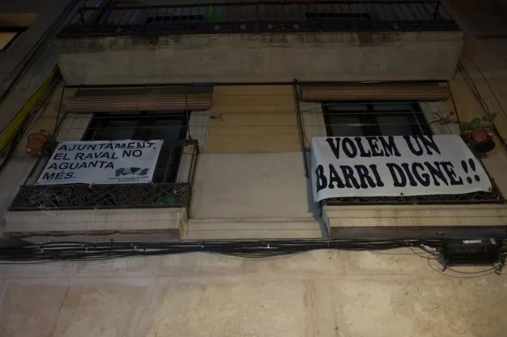 Manifestaciones de vecinos contra los narcopisos en Barcelona