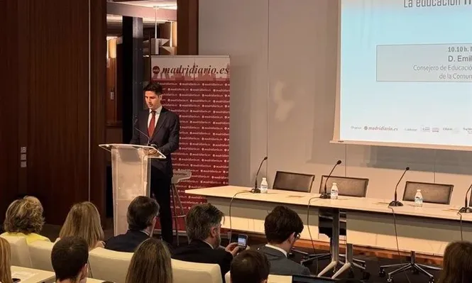 El consejero de Educación, Ciencia y Universidades de la Comunidad de la Comunidad de Madrid, Emilio Viciana.