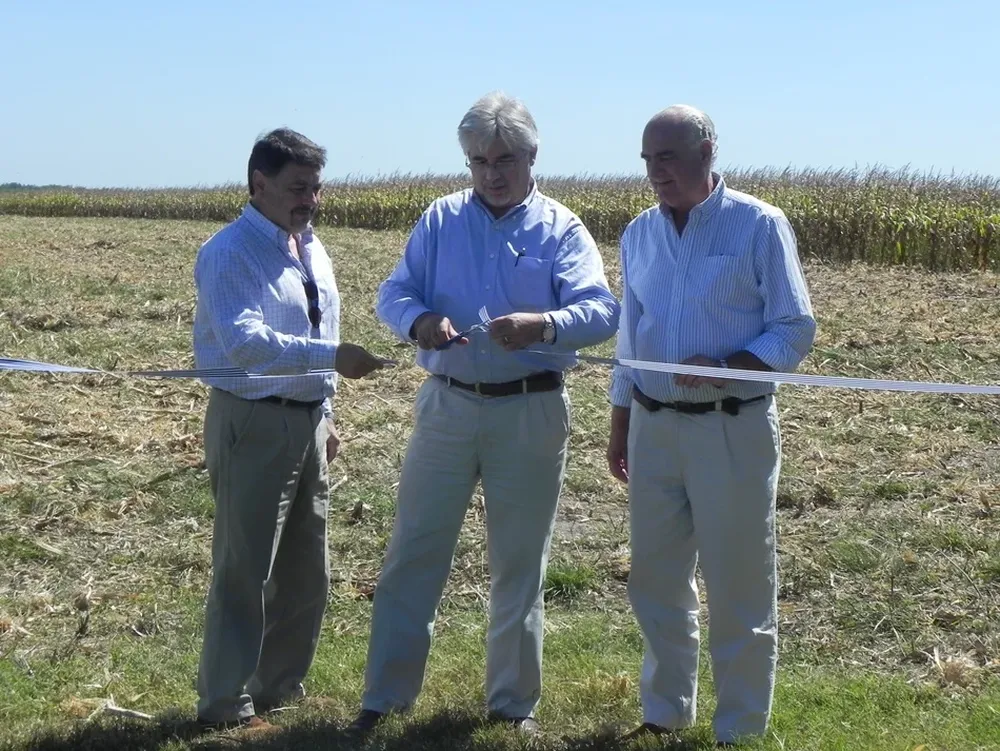 Roberto Berdera, Aguerre y Gonzalo Bastos, ayer en Durazno
