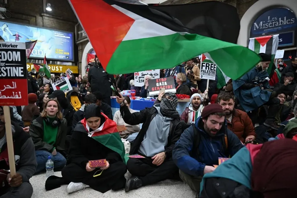 Protesta propalestina del sábado pasado en Charing Cross.