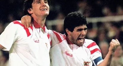 Suker y Maradona en el Sevilla