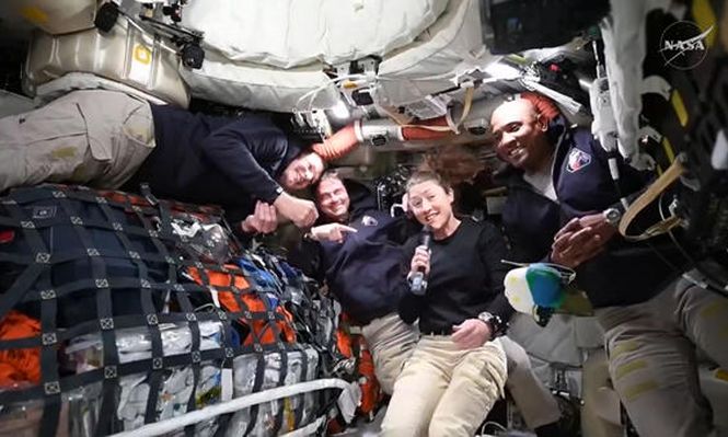 Los cuatro astronautas de Artemis II