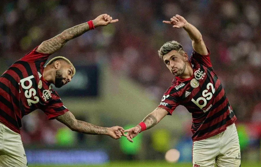 Giorgian De Arrascaeta y Gabigol, figuras de Flamengo