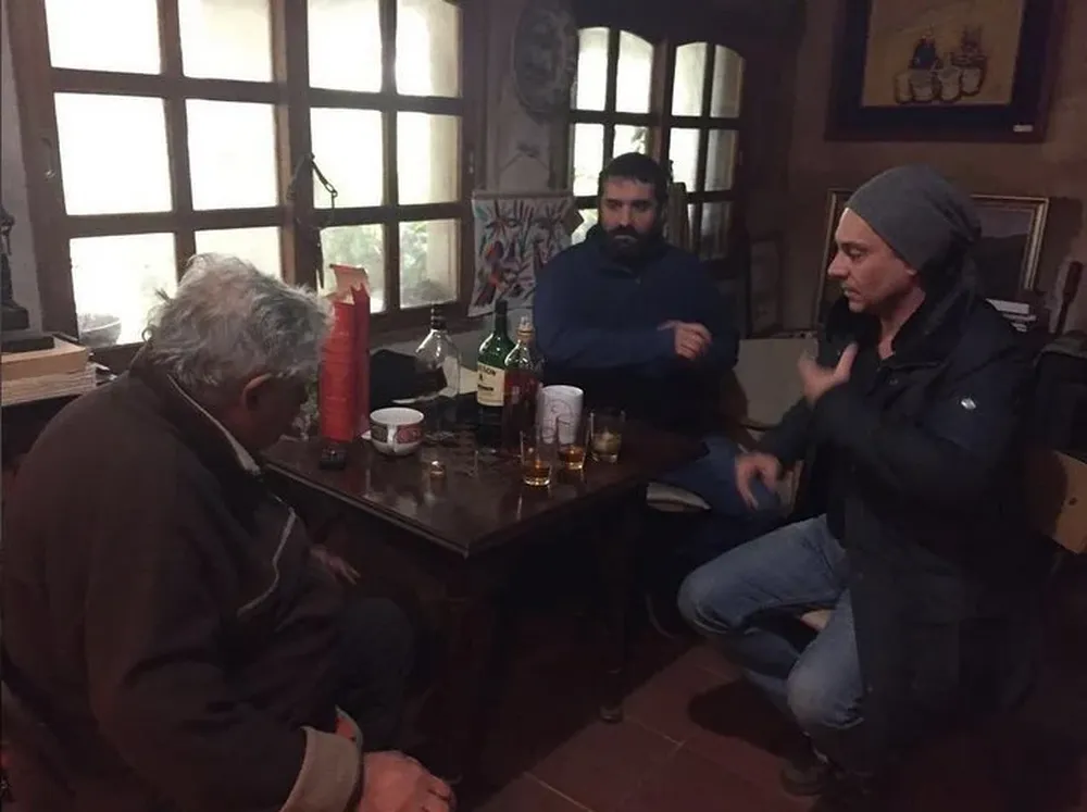 El actor brasilero e Imperio visitó a mujica en su chacra.