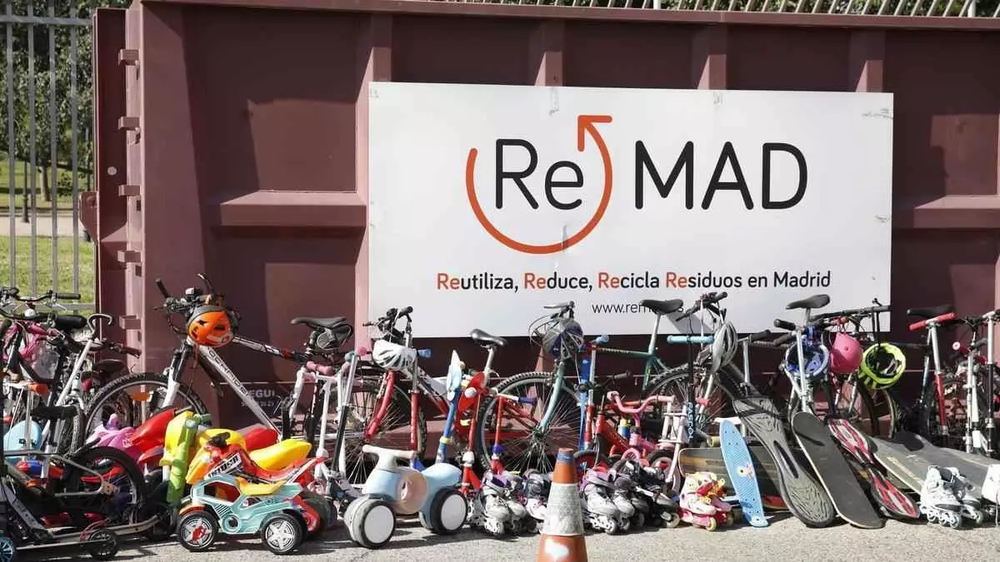 Uno de los centros del mercado de intercambio gratuito.