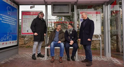 La Comunidad de Madrid estrena la primera parada de autobús con calefacción