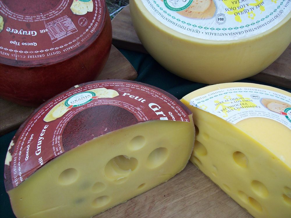 Lácteos: quesos, uno de los cuatro rubros de exportación en Uruguay.