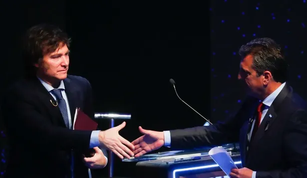 Javier Milei y Sergio Massa en el debate