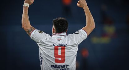 Maximiliano Gómez convirtió el 1-0 para Nacional ante Deportes Tolima