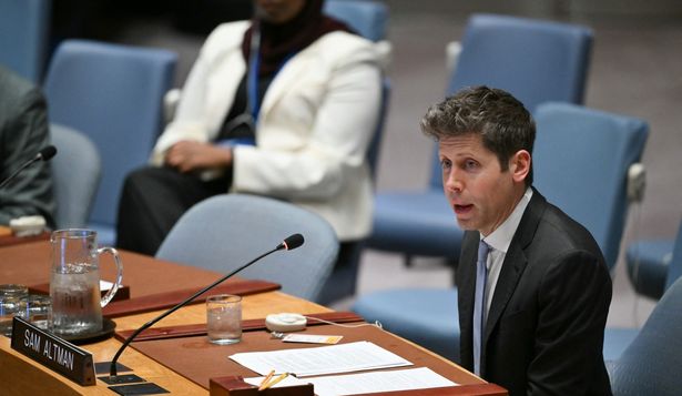 Sam Altman en la sesión extraordinaria del Consejo de Seguridad de la ONU.