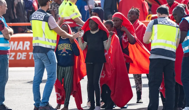 Un grupo de menores migrantes no acompañados llegan a España.&nbsp;