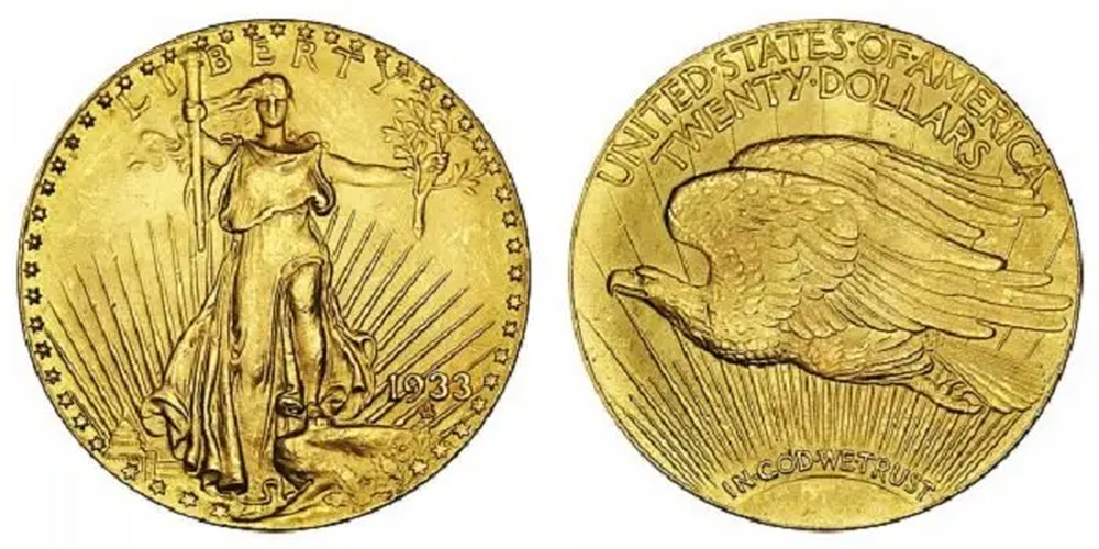 El $20 Saint Gaudens Double Eagle 1933, es la moneda más cara de la historia.
