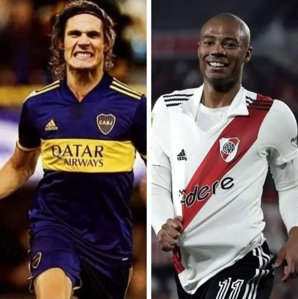 Edinson Cavani jugará con Boca Juniors su primer clásico ante River Plate, en el que juega Nicolás De la Cruz