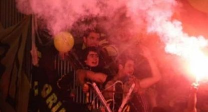 El presidente de Peñarol, Ignacio Ruglio, compartió una foto de 2011 cuando estaba en la barra aurinegra en el Estadio Amalfitani en el partido ante Vélez Sarsfield por Copa Libertadores